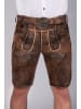 Edelnice Kurze Wildbock Lederhose Bernd in dunkelbraun
