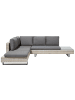 Beliani 2-tlg Sitzgruppe LANCIANO in Grau/Beige