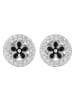 Adeliás Damen 925 Silber Ohrringe Ohrstecker mit funkelnden Zirkonia in silber