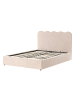 Beliani Doppelbett NANTERRE in Beige - (W) 147 x (H) 104 x (L) 215 cm