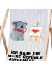 Mr. & Mrs. Panda Gartenliege Koala Künstler mit Spruch in Grau Pastell