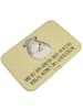 Mr. & Mrs. Panda Badematte Chinchilla Blume mit Spruch in Gelb Pastell