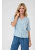 Cream Kurzarmhemd CRTiah Baggy fit in Blue Yellow Small Floral