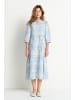 Rich & Royal Musselin Stickkleid in Skyway Blue