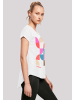 F4NT4STIC Long Cut T-Shirt Abstrakt in weiß