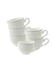 Villeroy & Boch 6er Set Kaffeetassen Gray Pearl 120 ml in weiß