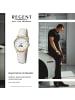 Regent Armbanduhr Regent Lederarmband weiß extra groß (ca. 31,5mm)