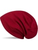 styleBREAKER Feinstrick Beanie Mütze in Bordeaux-Rot