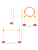 Pawhut Hunde Agility Set Gelb ABS+PE+Polyester