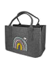 GMD Living Filztasche Regenbogenmotiv in Grau