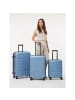 Redolz Essentials 11 4 Rollen Kofferset 3-teilig mit Dehnfalte cool blue