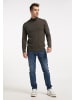 RAIDO Herren Basic Feinstrickpullover in Militär Oliv