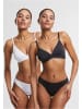 Urban Classics Urban Classics Ladies Lace Tanga 2-Pack in black+white