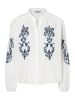 More & More leichte Baumwollbluse, bestickt in offwhite