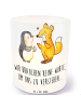 Mr. & Mrs. Panda Kerzenglas Fuchs & Pinguin gehörlos mit Spruch in Transparent