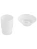 Beliani 6-tlg Badaccessoires Set PARACAS in Silber