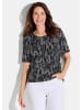 GOLDNER Kurzgröße:  Shirt Shirt in schwarz / anthrazit / grau / gemustert