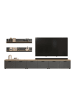 ebuy24 Regalsystem Baggio (5-teilig) Antrazit 360 x 40 cm