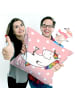 Mr. & Mrs. Panda kissen für sofa Einhorn Blümchentail ohne Spruch in Rot Pastell