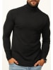 DAILY COTTON Rollkragenpullover - als Feinstrick Pulli in Slim Fit für Herren in Schwarz
