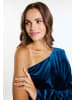 faina Damen One-Shoulder Top in Blau