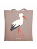 Mr. & Mrs. Panda Shopper Storch ohne Spruch in Braun Pastell