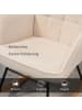 HOMCOM Schaukelstuhl in Cremebeige 71L x 98B x 101H cm