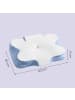 SONGMICS Nackenkissen Island in Weiß-Blau - (B)40 x (H)(12-14) x (T)59 cm
