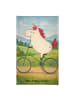 Mr. & Mrs. Panda Gästehandtücher Einhorn Radfahrer Design ohne S... in Weiß