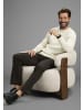Man's World Rundhalspullover in beige melange