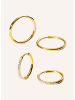PURELEI Ohrring-Set Lovely Glitter Gold