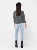 ONLY Dünner Strickpullover 3/4 Langarm Shirt Basic Sweater ONLGLAMOUR in Dunkelgrau