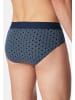 Schiesser Rio Slip / Unterhose 95/5 Cotton in Schwarz / blau