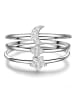 Glanzstücke München Ring Stern/Mond/Blume aus Sterling Silber mit Zirkonia in silber