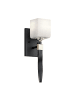 Licht-Erlebnisse Wandlampe EEK F (B)12.7 x (H)41.3 cm in Schwarz Weiß Nickel