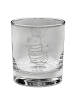 Mr. & Mrs. Panda Whiskey Glas Hummel flauschig ohne Spruch in Transparent