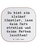 Mr. & Mrs. Panda Untersetzer Glas Spruch Die Freude an der Kreat... in Weiß