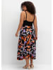sheego Sommerkleid in schwarz bedruckt
