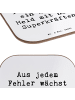 Mr. & Mrs. Panda Glas-Untersetzer Spruch Fehler machen lernen mi... in Weiß
