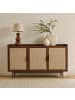 CALICOSY Sideboard JETSON in Dunkles Holz - (W) 140  x (H) 79  x (L) 39,5  cm