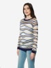KOROSHI Openwork-strickpullover mit streifen fÃ¼r damen in bunt
