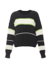 Libbi Damen Pullover in SCHWARZ WOLLWEISS LIMETTE