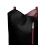 Toscanto Toscanto Schultertasche, Rucksack Leder schwarz, rot ca. 28cm
