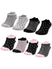 Occulto 8er Pack Sneaker Socken Muster  Maja in Schwarz/Pink