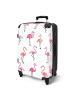 MuchoWow Suitcase, Koffer, Reisekoffer Rosa Flamingos