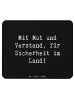 Mr. & Mrs. Panda Mouse Pad Spruch Polizist Mut Verstand mit Spruch in Schwarz