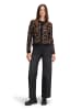 BETTY & CO Strick-Cardigan mit Jacquard in Black/Camel