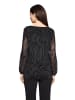 BETTY & CO Blusenshirt mit Raffung in Schwarz/Schwarz
