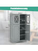 COSTWAY Badezimmerschrank Holz 60x30x108cm in Grau