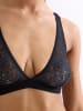 Erlich Textil  Erlich Textil Spitzen BH ICONIC LACE PLUNGE BH in schatten schwarz